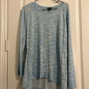 Champion Elite Blue/White Womens Round Neck Long Sleeve Shirt Size Large